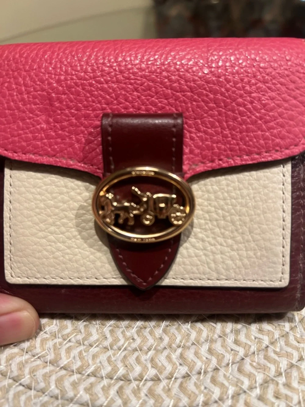 Coach Georgie Small Wallet In Colorblock - Picture 2 of 11